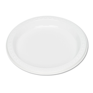 PLASTIC DINNERWARE, PLATES, 7" DIA, WHITE, 125/PACK by Tablemate PLASTIC DINNERWARE, PLATES, 7" DIA, WHITE, 125/PACK by Tablemate
