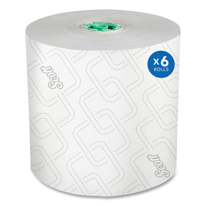 PRO HARD ROLL PAPER TOWELS WITH ELEVATED SCOTT DESIGN FOR SCOTT PRO DISPENSER, GREEN CORE ONLY, 1-PLY, 1,150 FT, 6 ROLLS/CT by Scott