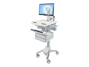 ERGOTRON STYLEVIEW - CART FOR LCD DISPLAY / KEYBOARD / MOUSE / CPU / NOTEBOOK / SCANNER ( OPEN ARCHITECTURE ) - MEDICAL - PLASTIC, ALUMINUM, ZINC-PLATED STEEL - GRAY, WHITE, POLISHED ALUMINUM - SCREEN SIZE: UP TO 24" by Ergotron, Inc.