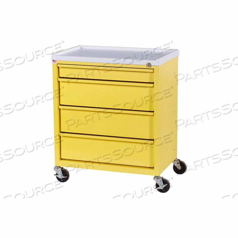 COMPACT ECONOMY TREATMENT CART WITH FOUR DRAWERS, NAVY - ETC-4 by Harloff Company, The