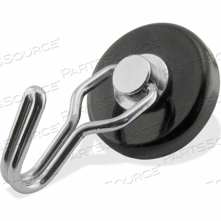 NEODYMIUM SWIVELING MAGNETIC HOOK - 65 LBS. PULL BLACK POWDERED COAT by Master Magnetics, Inc. (The Magnet Source)