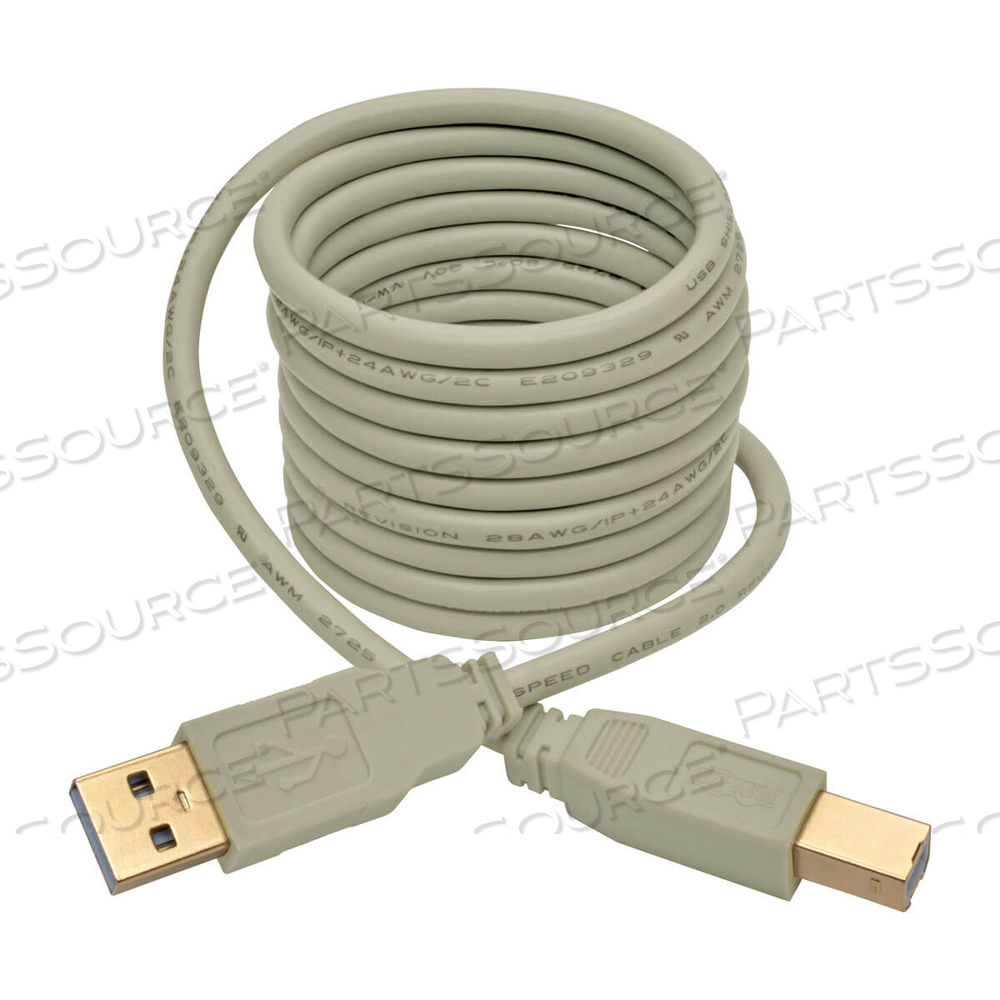 6FT USB 2.0 HI-SPEED A/B CABLE M/M 28/24 AWG 480 MBPS BEIGE 6' by Tripp Lite 6FT USB 2.0 HI-SPEED A/B CABLE M/M 28/24 AWG 480 MBPS BEIGE 6' by Tripp Lite