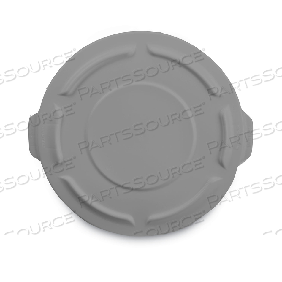 ROUND FLAT TOP LID, FOR 55 GAL ROUND BRUTE CONTAINERS, 26.75" DIAMETER, GRAY by Rubbermaid Medical Division ROUND FLAT TOP LID, FOR 55 GAL ROUND BRUTE CONTAINERS, 26.75" DIAMETER, GRAY by Rubbermaid Medical Division