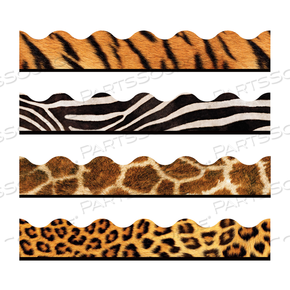 TERRIFIC TRIMMERS PRINT BOARD TRIM, 2.25" X 156 FT, ANIMAL PRINTS, ASSORTED COLORS/DESIGNS 