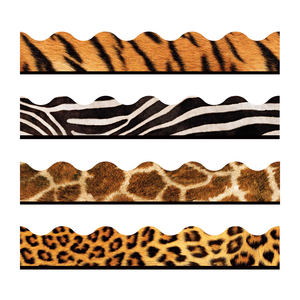 TERRIFIC TRIMMERS PRINT BOARD TRIM, 2.25" X 156 FT, ANIMAL PRINTS, ASSORTED COLORS/DESIGNS by Trend