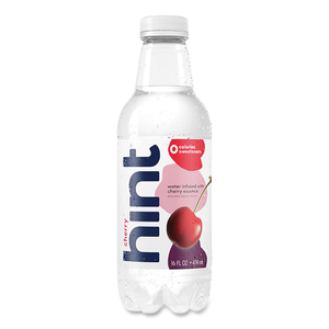 FLAVORED WATER, CHERRY, 16 OZ BOTTLE, 12 BOTTLES/CARTON by hint