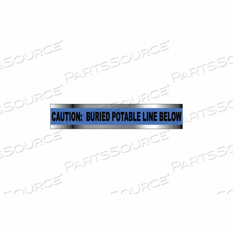 DETECTABLE UNDERGROUND WARNING TAPE - CAUTION BURIED POTABLE LINE BELOW - 2"W by National Marker Company DETECTABLE UNDERGROUND WARNING TAPE - CAUTION BURIED POTABLE LINE BELOW - 2"W by National Marker Company