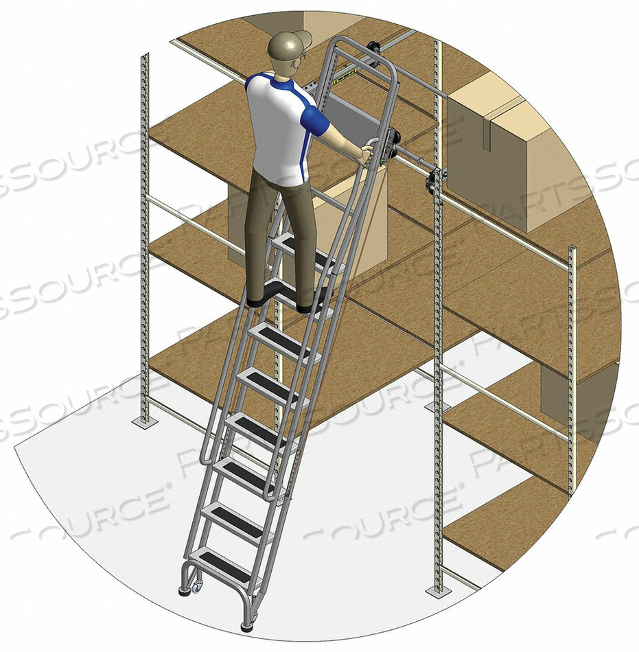 DUAL TRACK LADDER W/BRAKE 135 TO 145 IN 