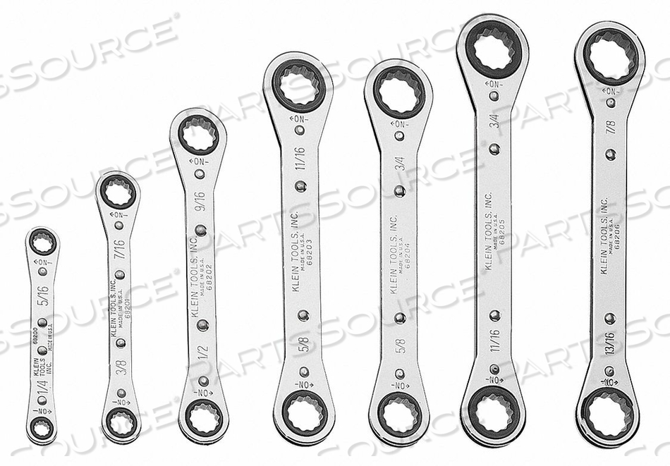 RATCHET WRENCH SET, 7-PC RACHETING BOX WRENCH SET by Klein Tools RATCHET WRENCH SET, 7-PC RACHETING BOX WRENCH SET by Klein Tools