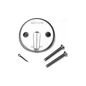 WATCO 18702-CP TRIP LEVER OVERFLOW PLATE KIT, TWO SCREWS, ONE COTTER PIN, CHROME PLATED - PKG QTY 3 by Eagle Mountain Products Co.