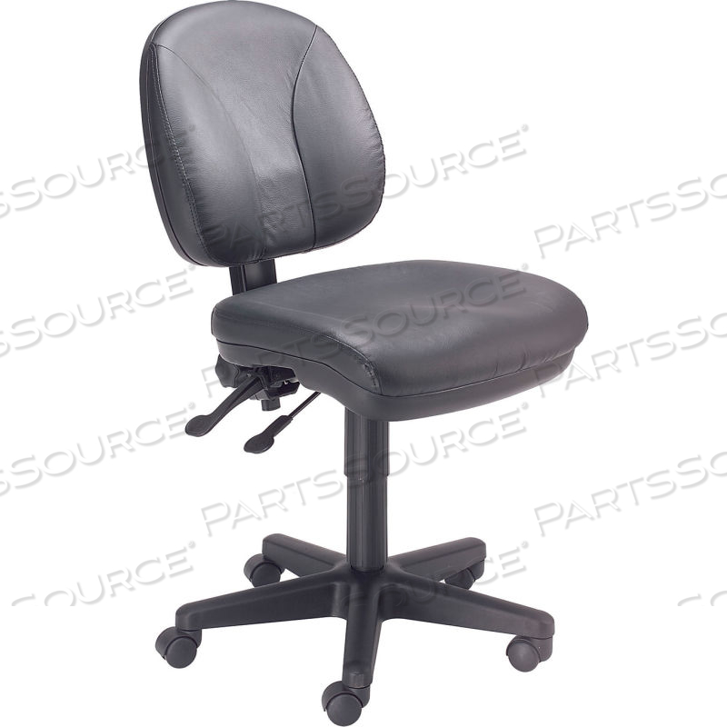 INTERION MULTIFUNCTIONAL TASK CHAIR - LEATHER - BLACK by Approved Vendor INTERION MULTIFUNCTIONAL TASK CHAIR - LEATHER - BLACK by Approved Vendor