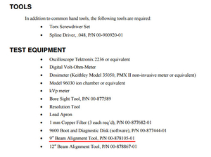 UNIVERSAL BEAM ALIGHMENT TOOL ASSEMBLY by OEC Medical Systems (GE Healthcare)