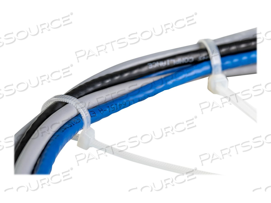 10 IN CABLE TIES - 1/8 IN WIDE, 2-5/8 IN BUNDLE DIAMETER, 50 LB TENSILE STRENGTH, NYLON SELF LOCKING ZIP TIES WITH CURVED TIP WHITE by StarTech.com Ltd.
