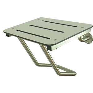 FULL WALL MOUNTED SHOWER SEAT - STAINLESS/WHITE by Frost Products Ltd FULL WALL MOUNTED SHOWER SEAT - STAINLESS/WHITE by Frost Products Ltd