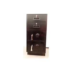 PEDESTAL SAFE - 2 DRAWERS THICK FRAME RIGHT HINGED DOOR 18"W X 19"D X 38-1/2"H GRAY by Fenco