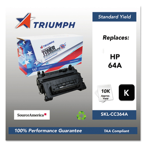 751000NSH0964 REMANUFACTURED CC364A (64A) TONER, 10,000 PAGE-YIELD, BLACK by Triumph