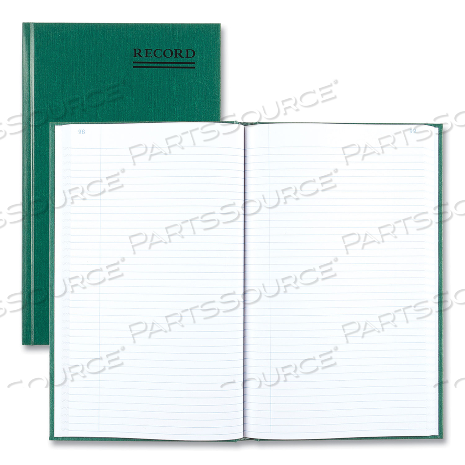 EMERALD SERIES ACCOUNT BOOK, GREEN COVER, 12.25 X 7.25 SHEETS, 500 SHEETS/BOOK by National