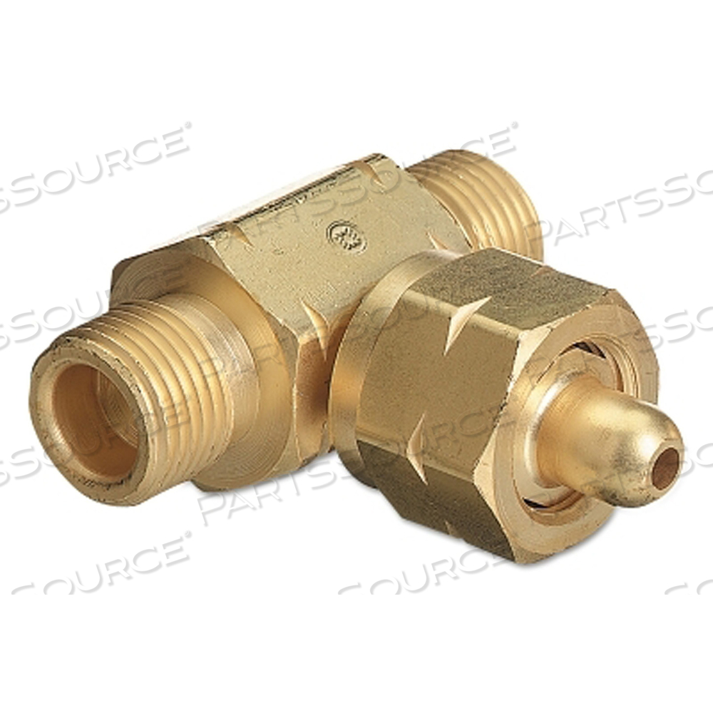 COUPLER TEE, BRASS, BLACK, 3000 PSIG, 4 IN X 2 IN X 4 IN by Western Enterprises