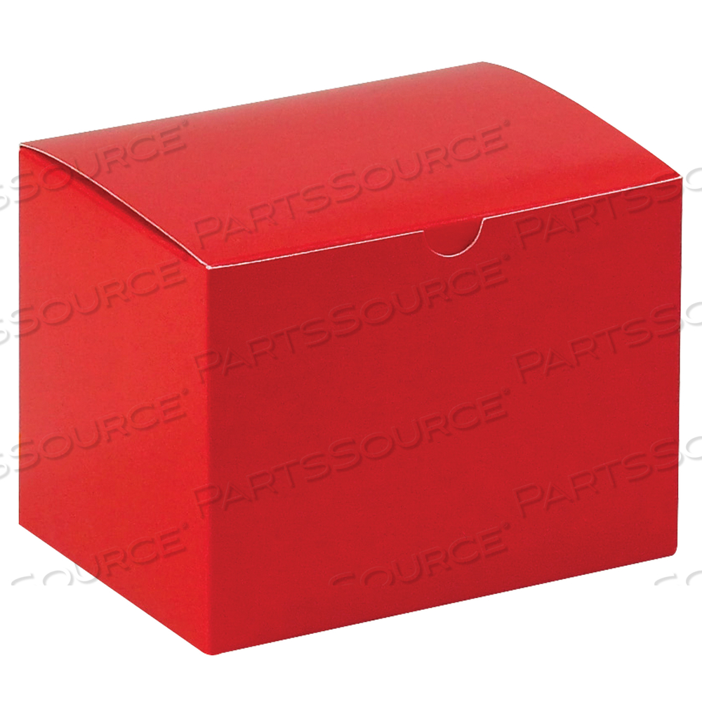 GIFT BOXES, 6" X 4 1/2" X 4 1/2", HOLIDAY RED, 100/CASE by BOX Partners (Box Acquisitions, LLC)