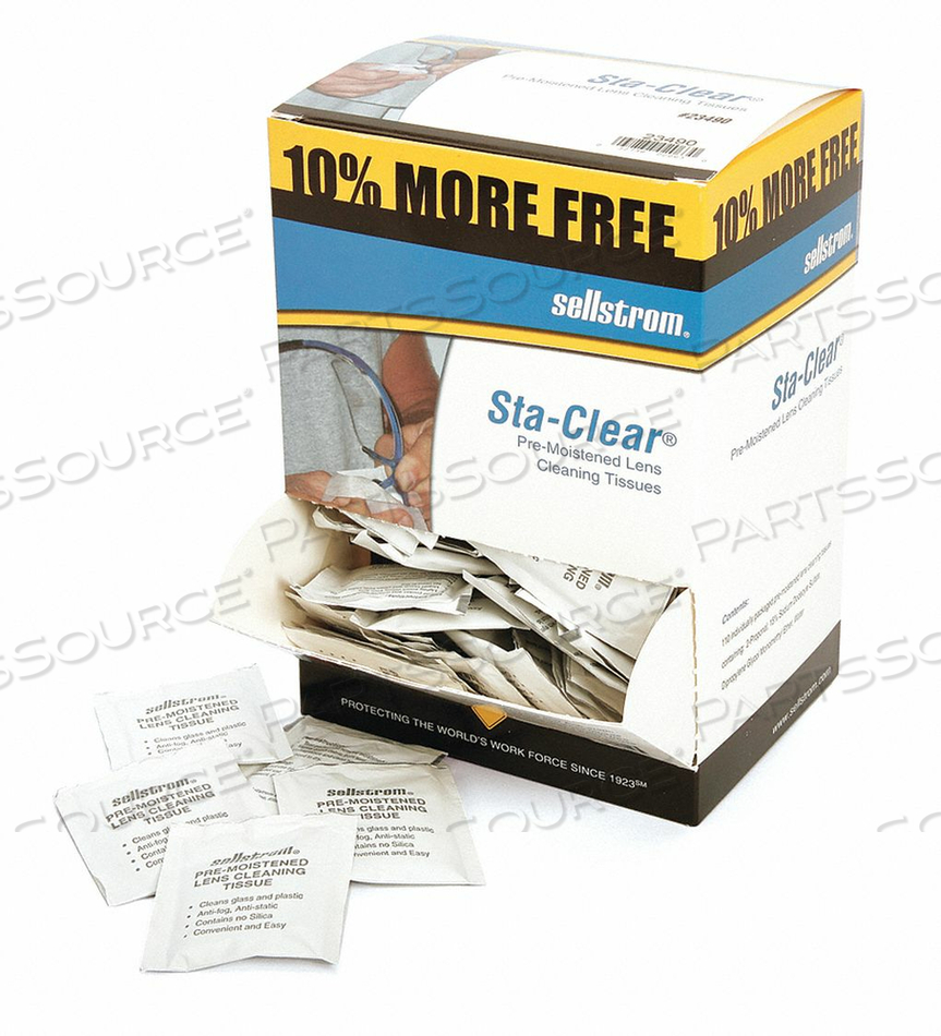 STA-CLEAR LENS CLEANING TISSUE PCKS by Sellstrom