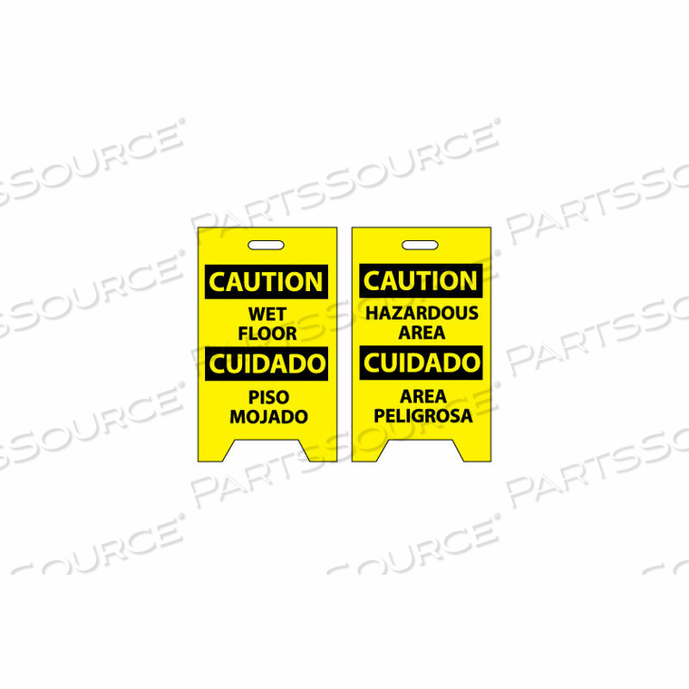 FLOOR SIGN - CAUTION WET FLOOR CUIDADO PISO MOJADO by National Marker Company FLOOR SIGN - CAUTION WET FLOOR CUIDADO PISO MOJADO by National Marker Company