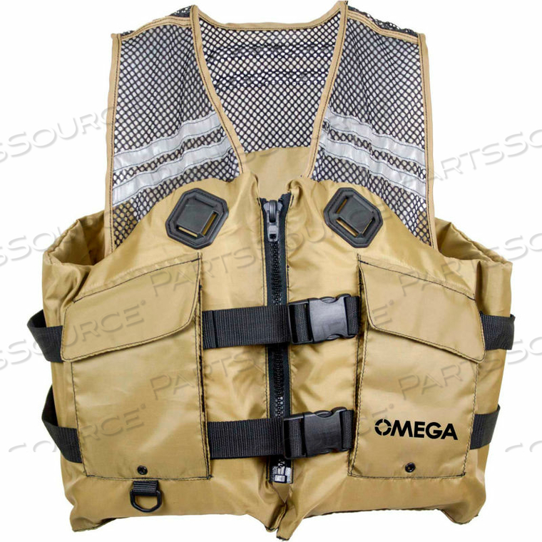 FISHING VEST, MESH, TAN, 2X-LARGE/3X-LARGE by Flowt FISHING VEST, MESH, TAN, 2X-LARGE/3X-LARGE by Flowt
