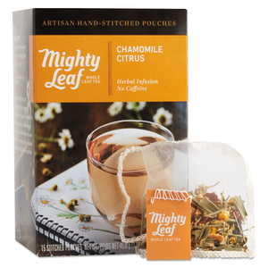 WHOLE LEAF TEA POUCHES, CHAMOMILE CITRUS, 15/BOX by Mighty Leaf Tea