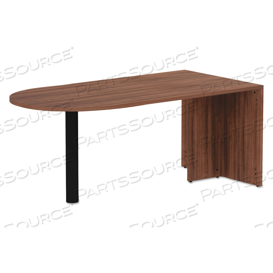 ALERA VALENCIA SERIES D-TOP DESK, 71" X 29.5" X 29.5", MODERN WALNUT by Alera