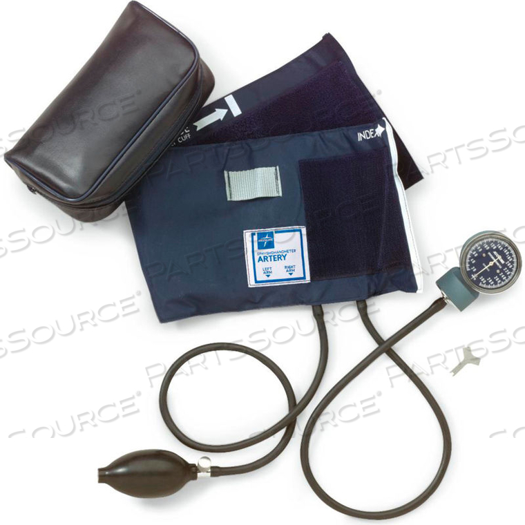 HANDHELD ANEROID SPHYGMOMANOMETER, LARGE ADULT CUFF, BLUE by Medline Industries, Inc. HANDHELD ANEROID SPHYGMOMANOMETER, LARGE ADULT CUFF, BLUE by Medline Industries, Inc.