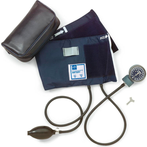 HANDHELD ANEROID SPHYGMOMANOMETER, LARGE ADULT CUFF, BLUE by Medline Industries, Inc.