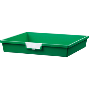 EXTRA WIDE SINGLE DEPTH STORAGE TOTE TRAY - 16-3/4"L X 18-1/2"W X 3"H GREEN by Certwood