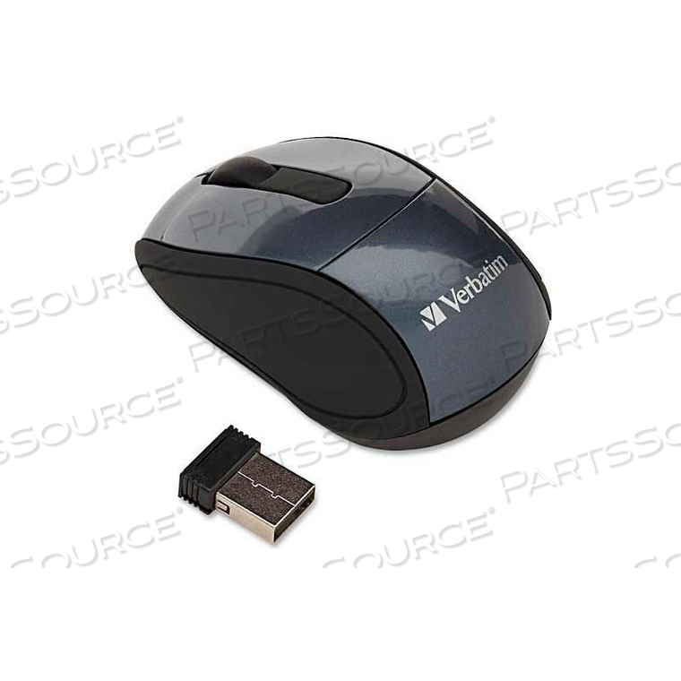 WIRELESS MINI TRAVEL OPTICAL MOUSE, GRAPHITE by Verbatim