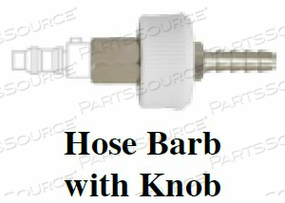 QUICK CONNECT ADAPTER, 1/4 IN HOSE BARB, GREEN, OXYGEN by Precision Medical, Inc.