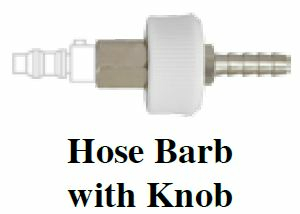 QUICK CONNECT ADAPTER, 1/4 IN HOSE BARB, GREEN, OXYGEN by Precision Medical, Inc.