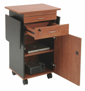 MULTIMEDIA CART 38 H 35 LB LD CAP. TEAK by Oklahoma Sound