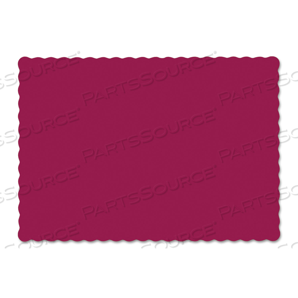 SOLID COLOR SCALLOPED EDGE PLACEMATS, 9.5 X 13.5, BURGUNDY by Hoffmaster SOLID COLOR SCALLOPED EDGE PLACEMATS, 9.5 X 13.5, BURGUNDY by Hoffmaster