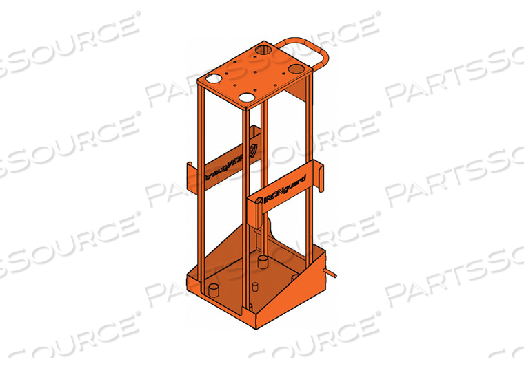 BARRIER SYSTEM CART ORANGE 52 IN BASE H by Ironguard