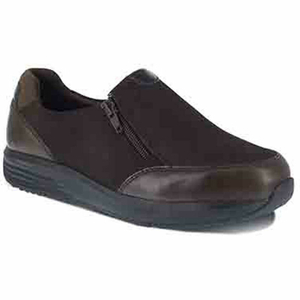 RK501 TRUSTRIDE WORK SLIP ON OXFORD, STEEL TOE, WOMEN'S SZ 11.5 W WIDE, DARK BROWN by Rockport Works