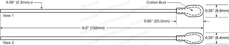SWAB SEALED FOAM OVER 6" WOOD CTA by Chemtronics