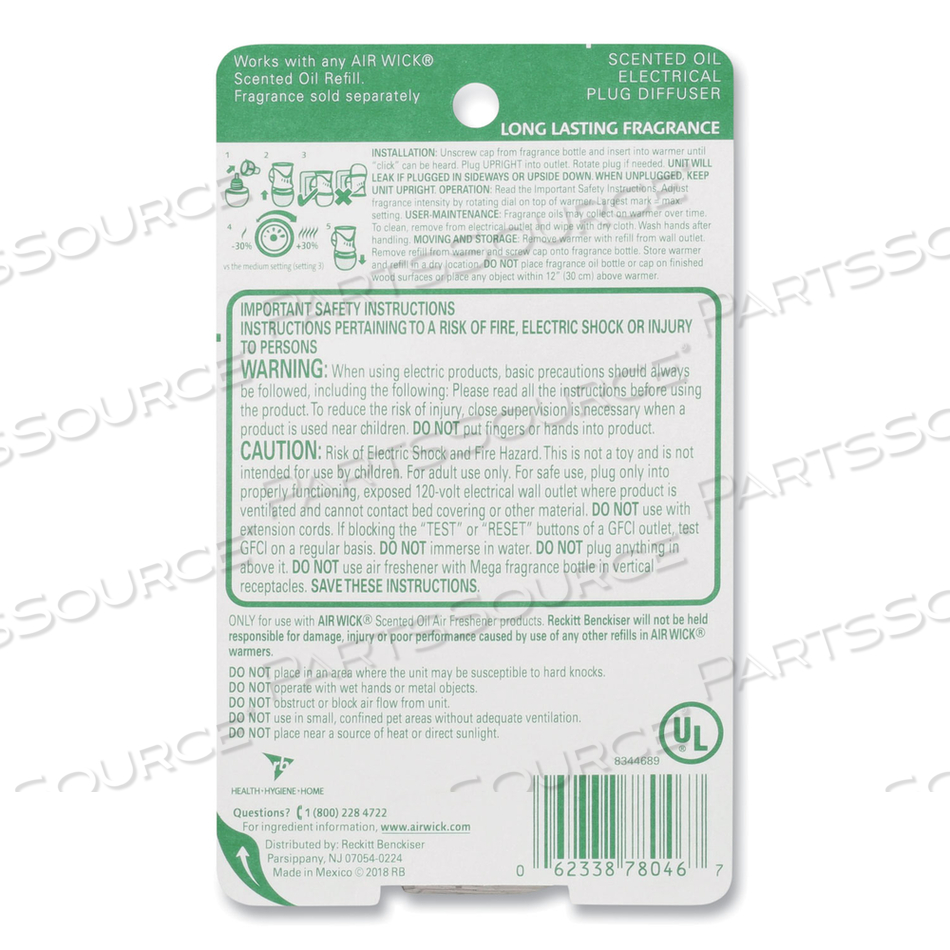 SCENTED OIL WARMER, 1.75" X 2.69" X 3.63", WHITE/GRAY by Air Wick SCENTED OIL WARMER, 1.75" X 2.69" X 3.63", WHITE/GRAY by Air Wick