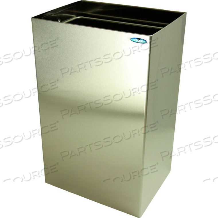 WALL MOUNTED STAINLESS STEEL WASTE RECEPTACLE, 15 GALLON, by Frost Products Ltd