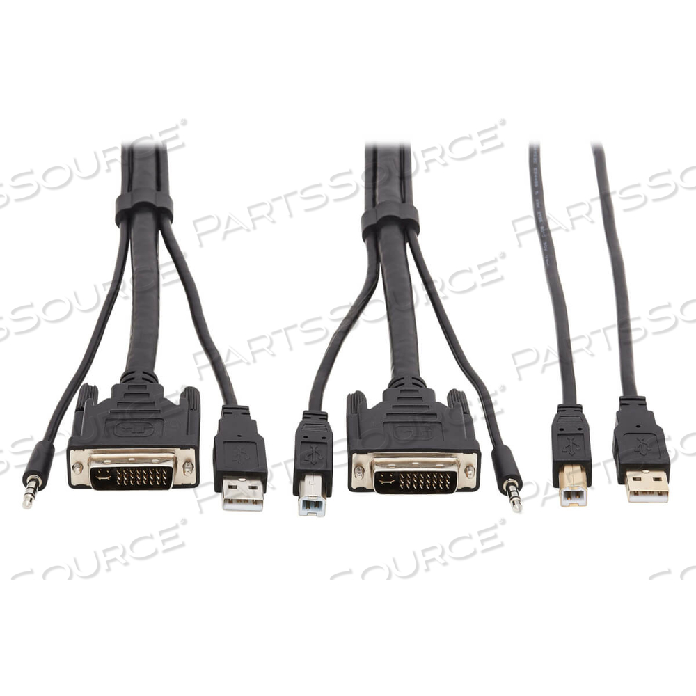 DVI KVM CABLE KIT DVI USB 3.5MM AUDIO 3XM/3XM+USB M/M BLACK 10FT by Tripp Lite