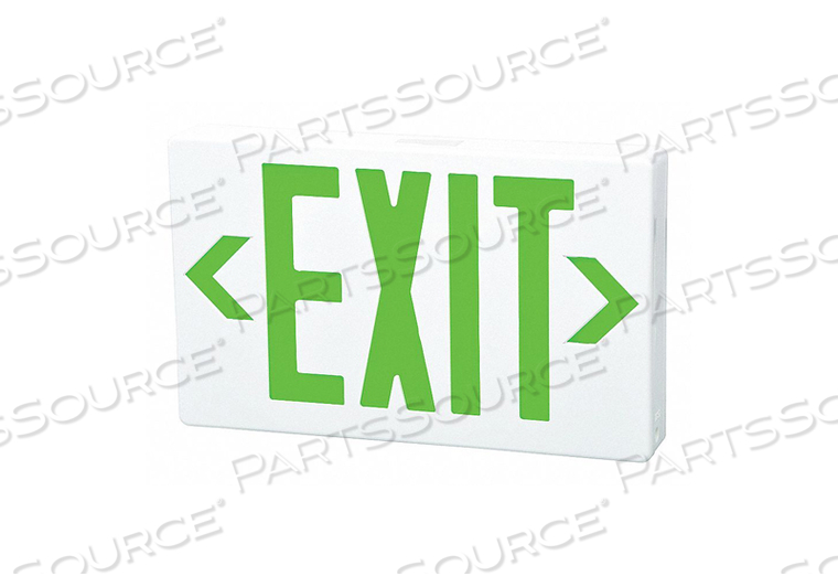 EXIT SIGN LED GREEN LETTER 8-1/4 IN H by Fulham
