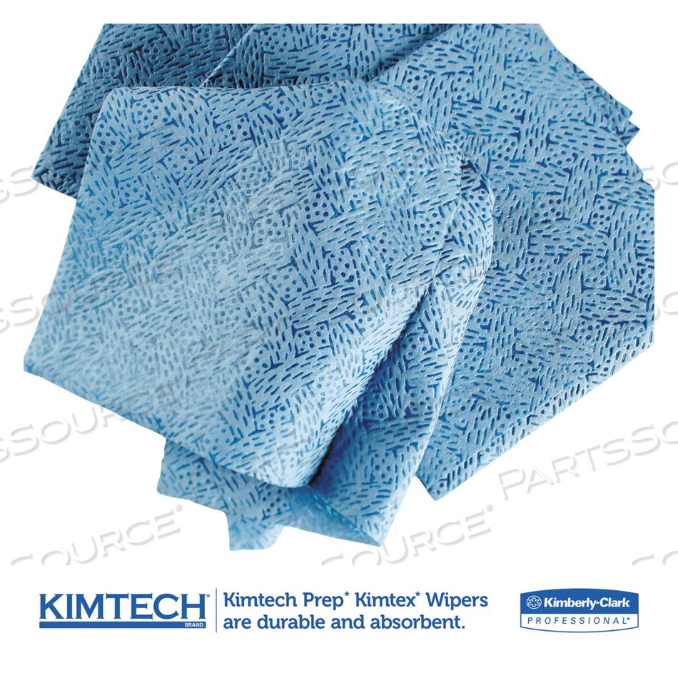 POWER CLEAN OIL, GREASE AND INK CLOTHS, 1/4 FOLD, 12.5 X 12, BLUE, 66/BOX by WypAll