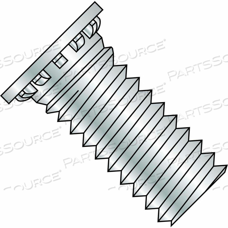 6-32X3/8 SELF CLINCHING STUD FULL THREAD HARDENED STEEL HEAT ZINC BAKE, PKG OF 10000 by Kanebridge Corporation