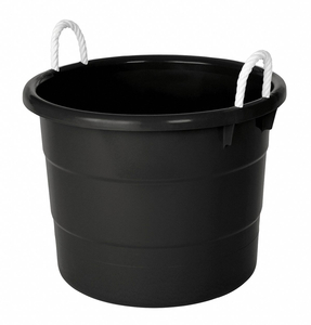 G2681 STORAGE TUB W/ ROPE HANDLES 18 GAL BLACK by Durabilt G2681 STORAGE TUB W/ ROPE HANDLES 18 GAL BLACK by Durabilt