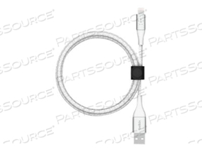 BOOST CHARGE, LIGHTNING CABLE, LIGHTNING MALE TO USB MALE, 6.6 FT, WHITE, FOR APPLE IPAD/IPHONE/IPOD (LIGHTNING) by Belkin BOOST CHARGE, LIGHTNING CABLE, LIGHTNING MALE TO USB MALE, 6.6 FT, WHITE, FOR APPLE IPAD/IPHONE/IPOD (LIGHTNING) by Belkin
