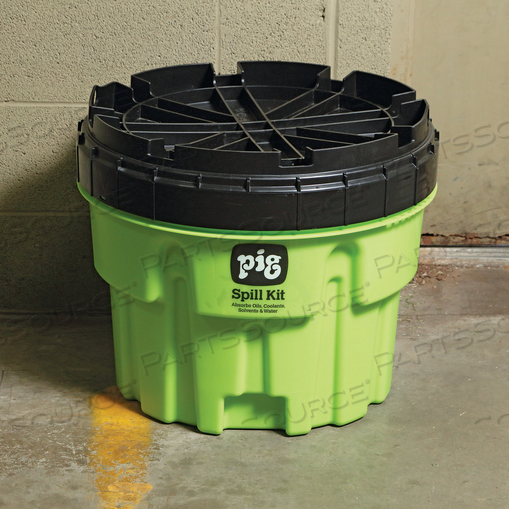 PIG SPILL KIT IN 20-GALLON HIGH-VISIBILITY CONTAINER by New Pig Corporation PIG SPILL KIT IN 20-GALLON HIGH-VISIBILITY CONTAINER by New Pig Corporation