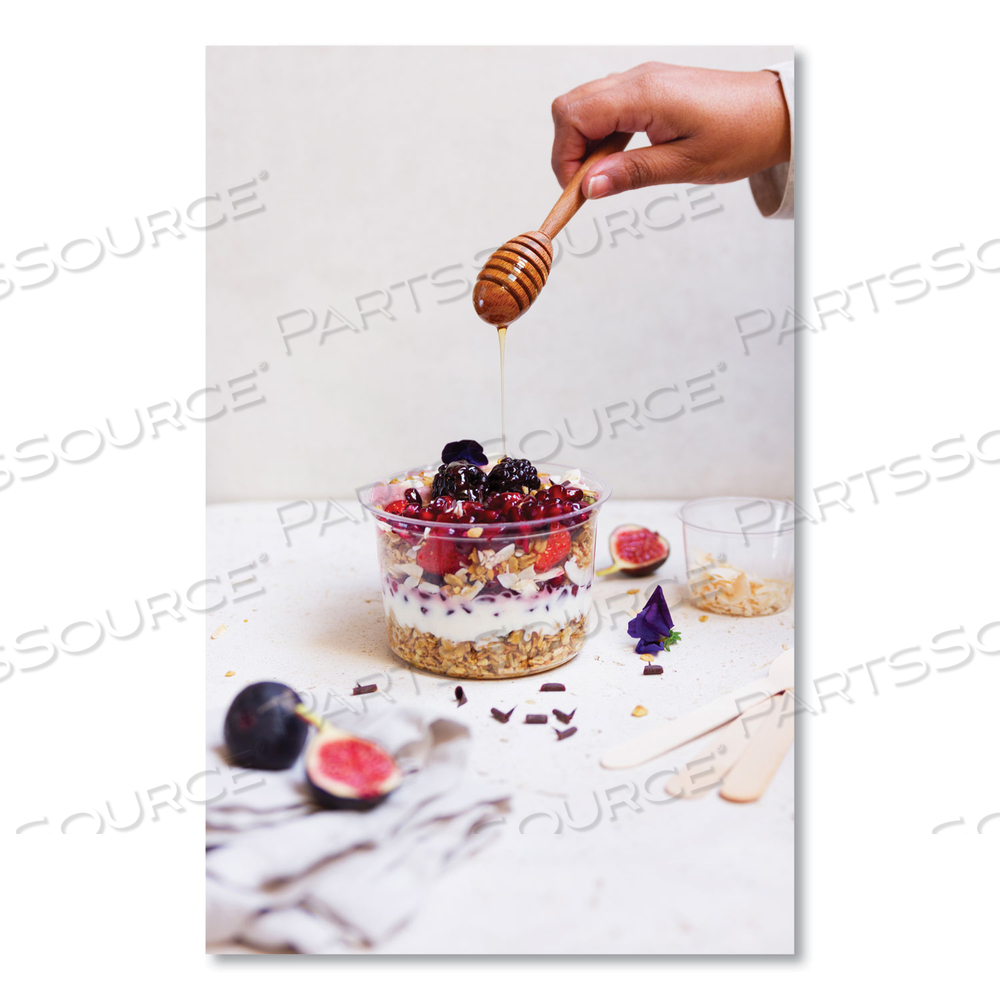 ROUND DELI POTS, 16 OZ, 4.6 DIAMETER X 3"H, CLEAR, PLASTIC by Vegware ROUND DELI POTS, 16 OZ, 4.6 DIAMETER X 3"H, CLEAR, PLASTIC by Vegware