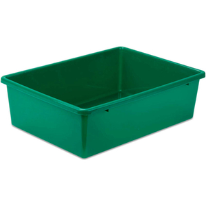 LARGE PLASTIC BIN 16-1/4"L X 11-3/4"W X 5"H, GREEN by Honey-Can-Do